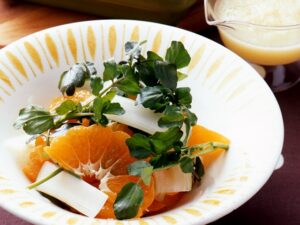 みかんとセロリとクレソンのサラダ