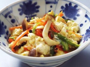 野菜と豆腐の炒り煮